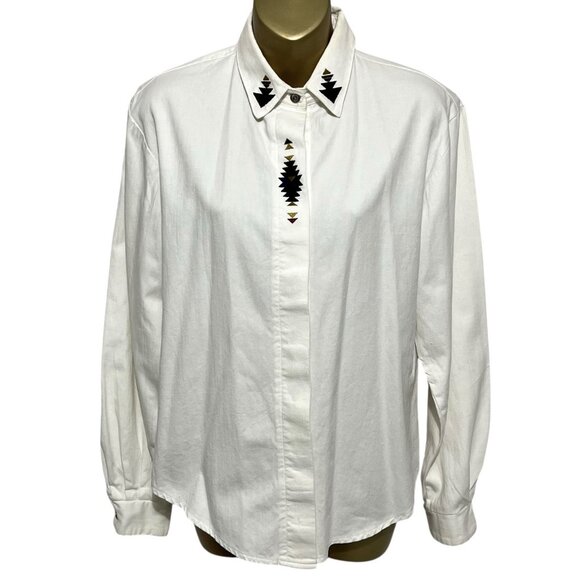 Roughrider Circle T Western Shirt Top Size S Line Dancing Vest M Vtg Made USA - Picture 6 of 14